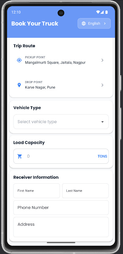 Booking Screen